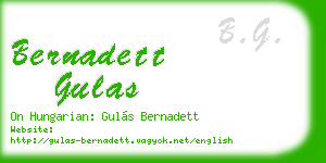 bernadett gulas business card